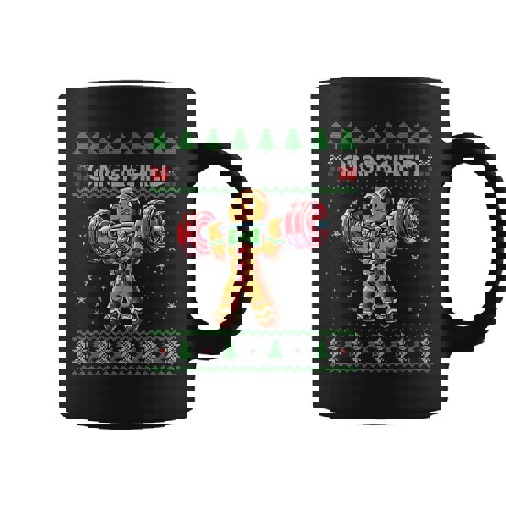Gingershred Gym Christmas Ugly Sweater Gingerbread Workout Coffee Mug