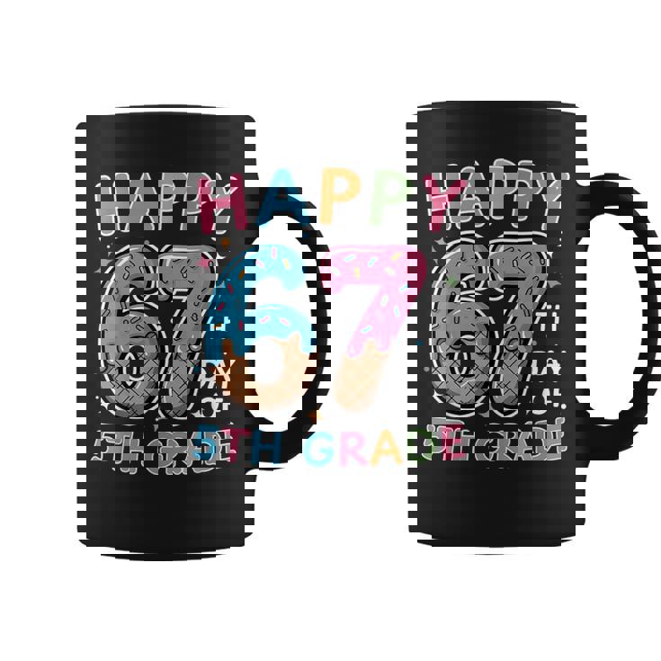 Happy 67th Day Of 5th Grade Ice Cream Drip 67 Days Kids Coffee Mug