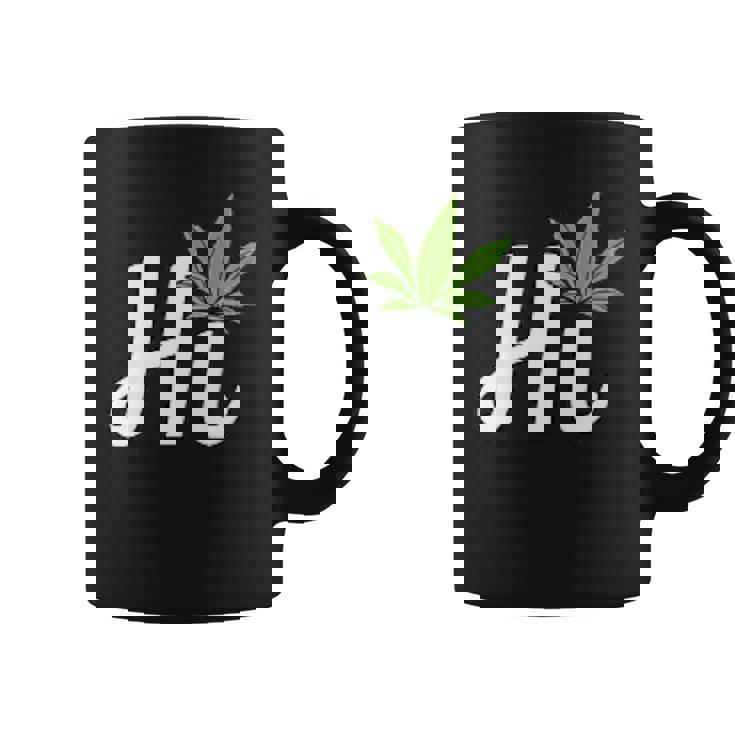 Hi Hello マリファナの葉 ハッピーファニー大麻 ウィード パイナップル コーヒーマグ