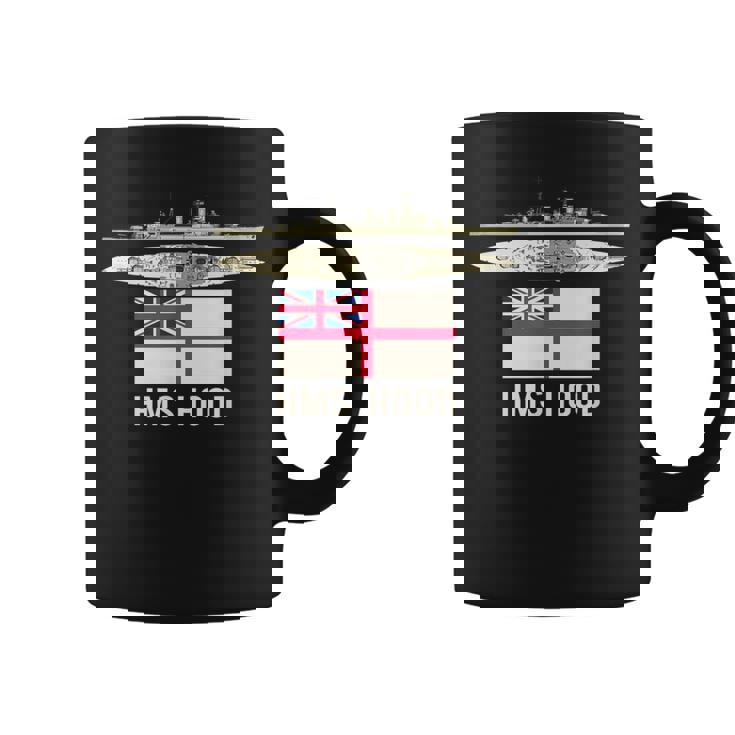 Hms Hood イギリス戦艦図 海軍旗 コーヒーマグ