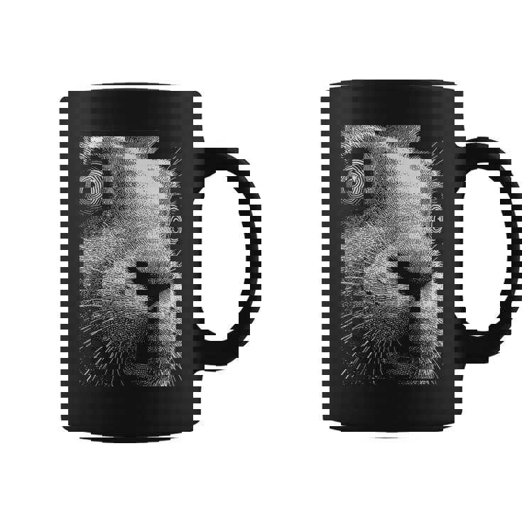 Hypnotic Rabbit Weird Eyes Odd Weirdcore Spooky Halloween Tank Top Coffee Mug