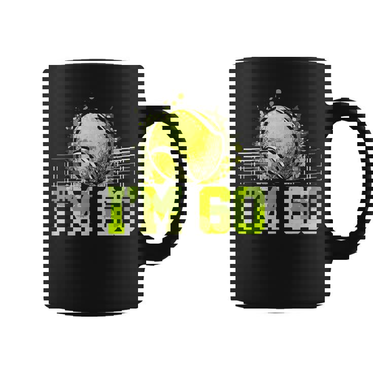 I'm 60 ラケット スポーツ テニス 選手 大人 還暦 コーヒーマグ