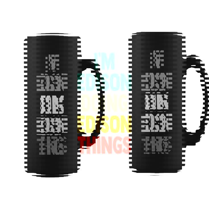 I'm Edison Doing Edison Things 楽しい 名前入り エジソン コーヒーマグ