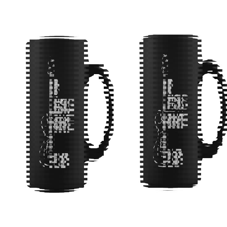 In Jesus Name I Play ギター クリスチャン ギタープレーヤー コーヒーマグ