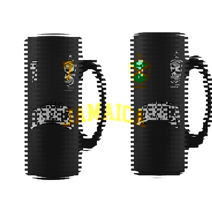 Jamaica チームサッカー ジャマイカ Number 7Occer コーヒーマグ