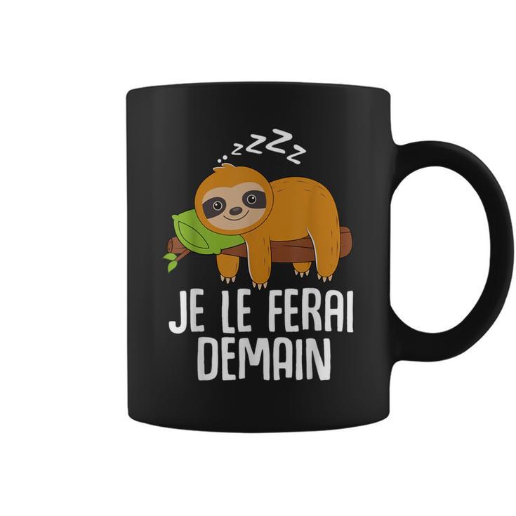 Je Peux Pas J'ai La Flemme Cadeau Rigolo Humour Paresseux Tasse