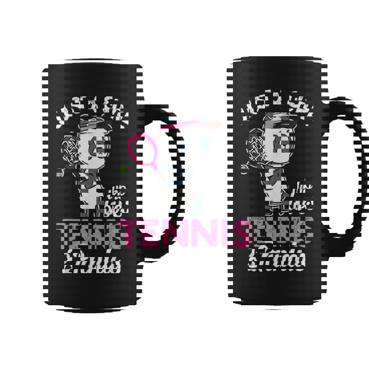 Just A Girl Who Love Tennis & Pandas パンダテニス愛好家 コーヒーマグ