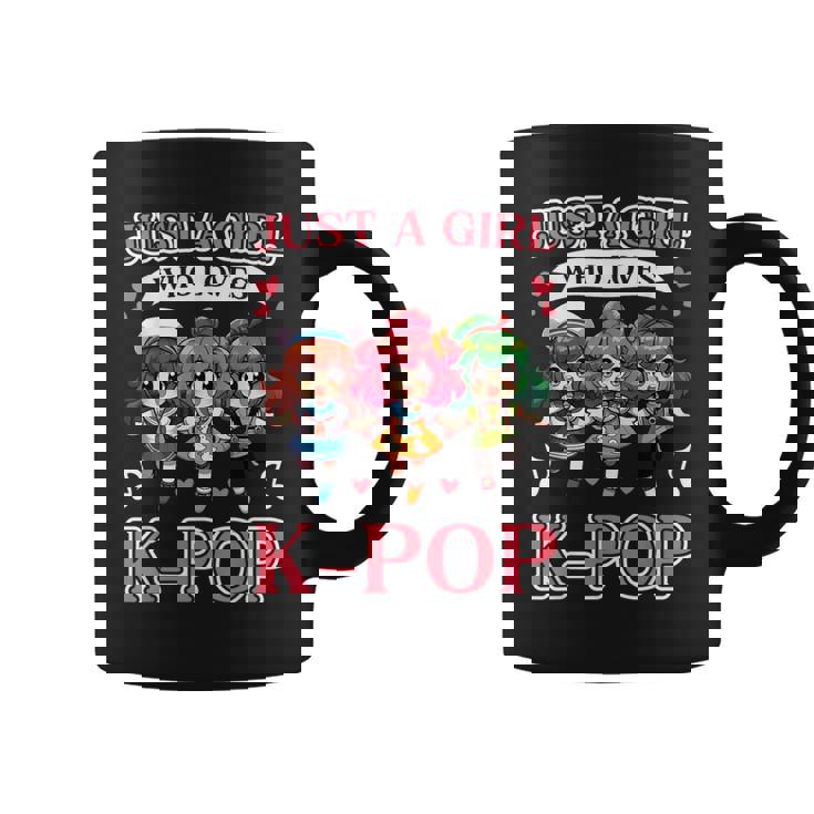 Just A Girl Who Loves K-Pop Fan Korean Music Finger Heart Coffee Mug