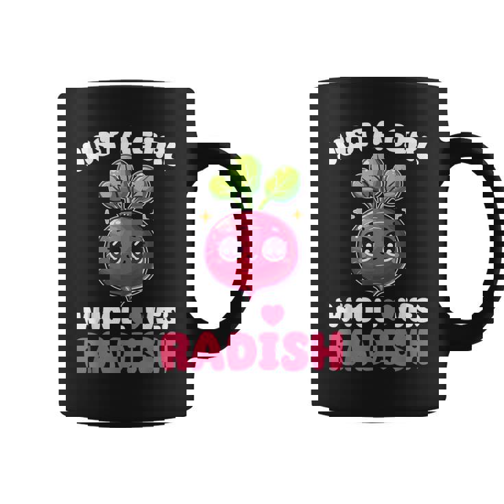 Kawaii Radish Lover Vegan Vegetarian Radish Coffee Mug