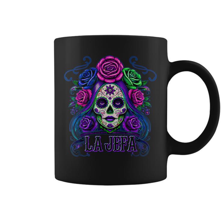 La Jefa Calavera De Azúcar Arte Femenino Mexicano Taza de café
