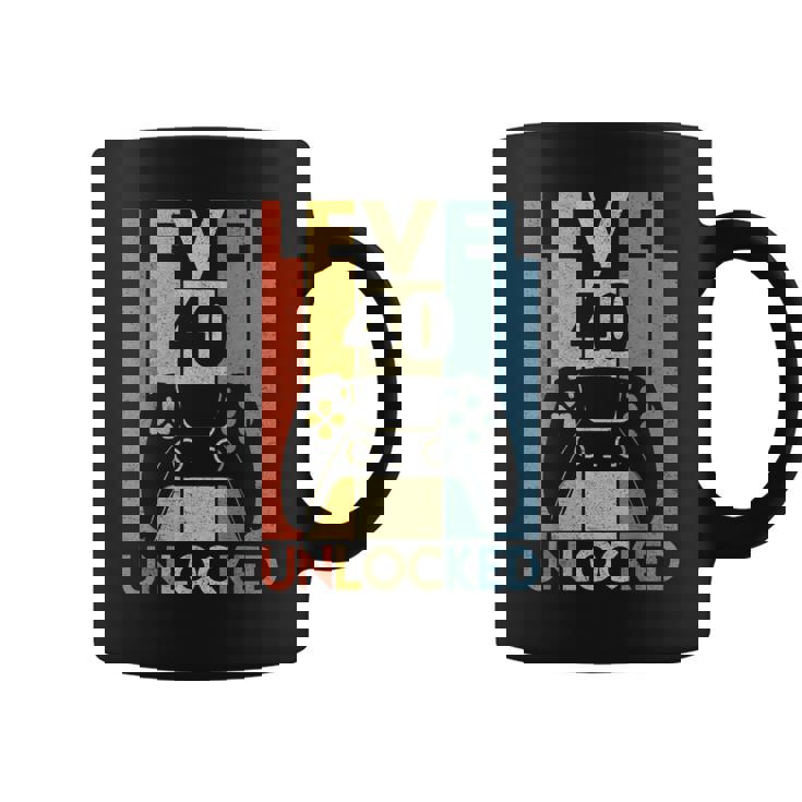 Level 40 Unlocked ideo Gamer 40Th Birthday コーヒーマグ