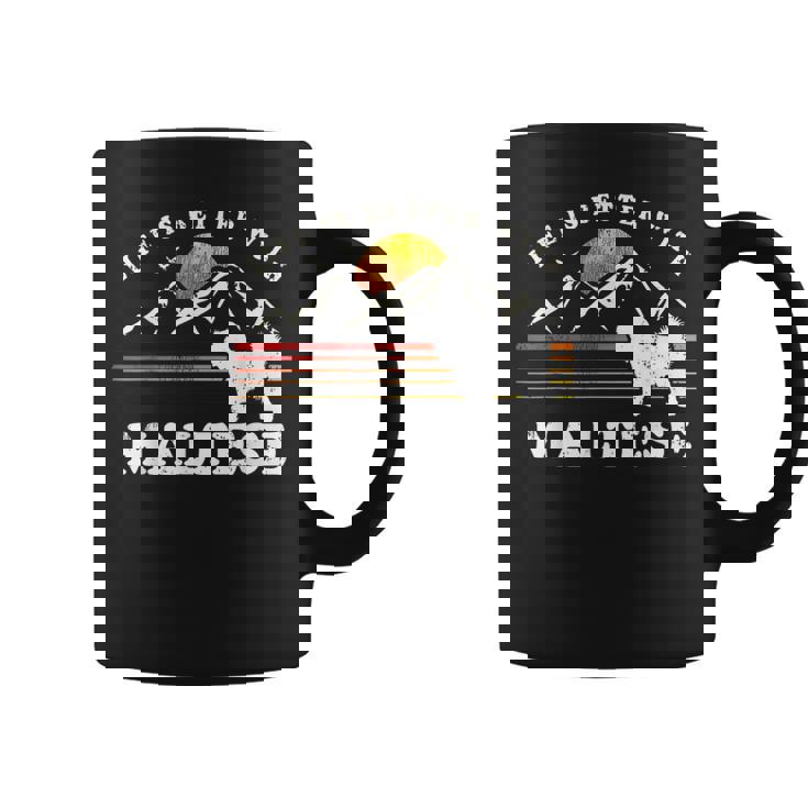 Life Better マルチーズ ビンテージ Dog Mom Dad コーヒーマグ