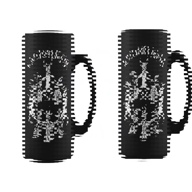 Live Laugh Lucifer ホラー サタン 悪魔 悪魔 悪魔 ヤギ コーヒーマグ