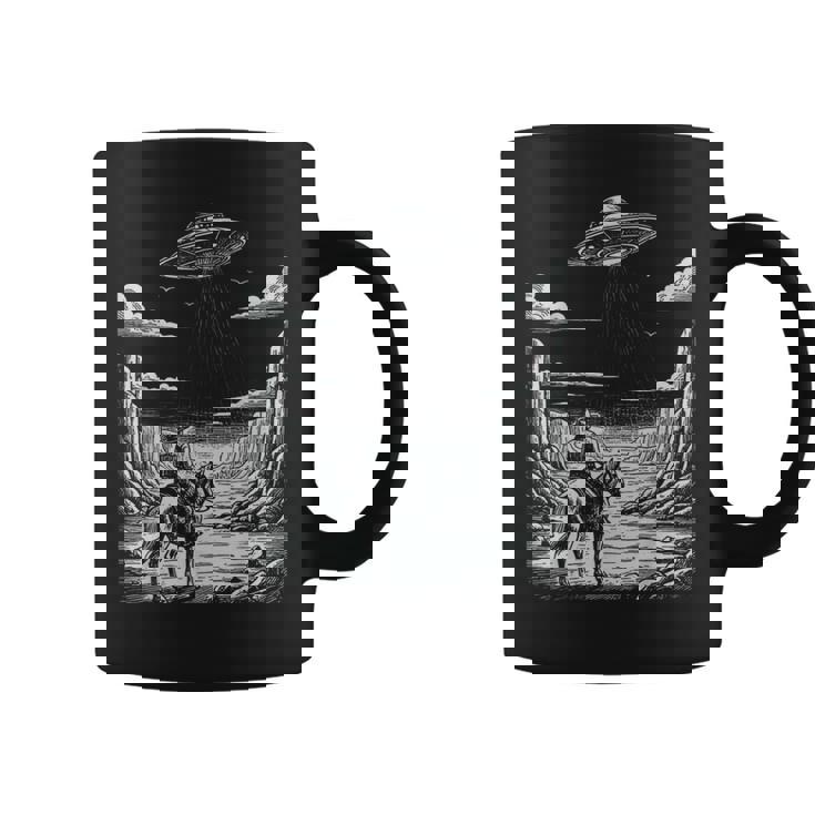 Lone Cowboy Watching Ufo 空飛ぶ円盤 キャニオン コーヒーマグ