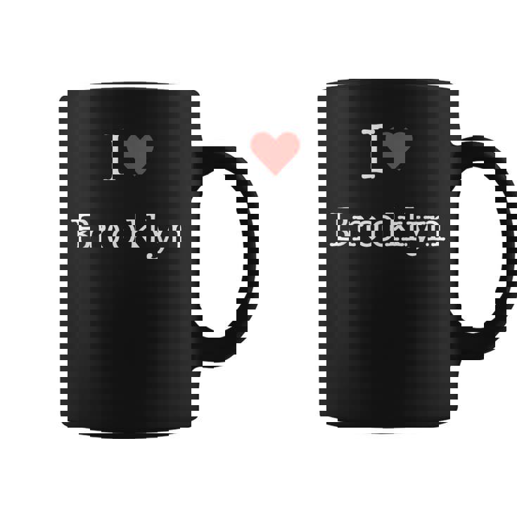 I Love Brooklyn With Heart ミニマリスト シンプル グラフィック コーヒーマグ