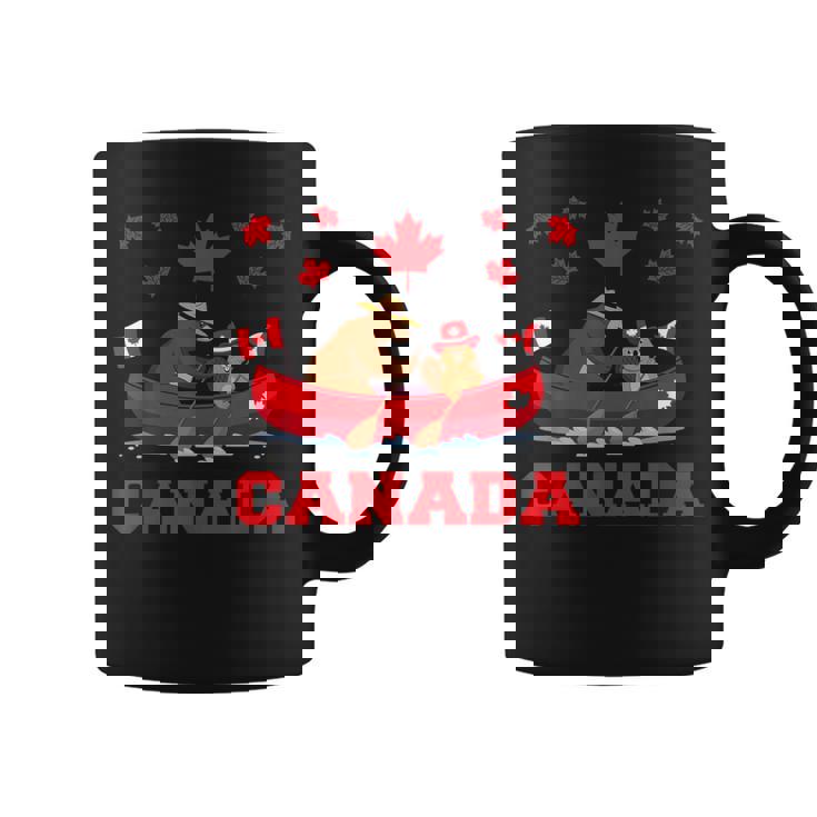 I Love Canada Cool Canada Bear & Chipmunk Cartoon Graphic コーヒーマグ
