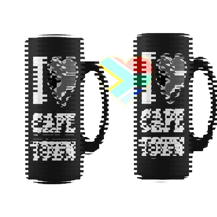 I Love Cape Town South Africa Heart Flag Coffee Mug