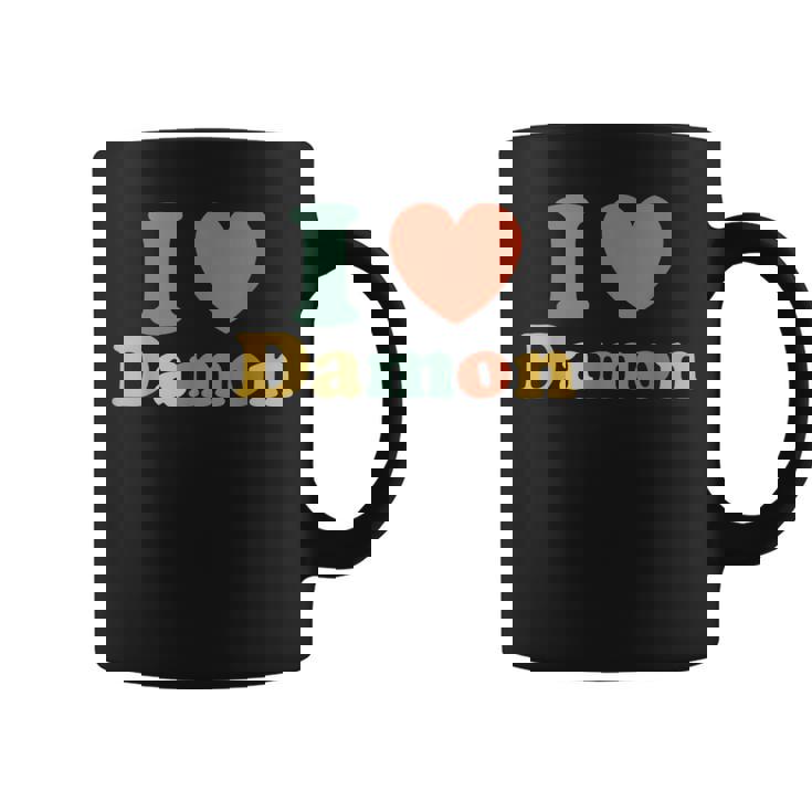I Love Damon I Heart Damon レッド ハート バレンタイン コーヒーマグ
