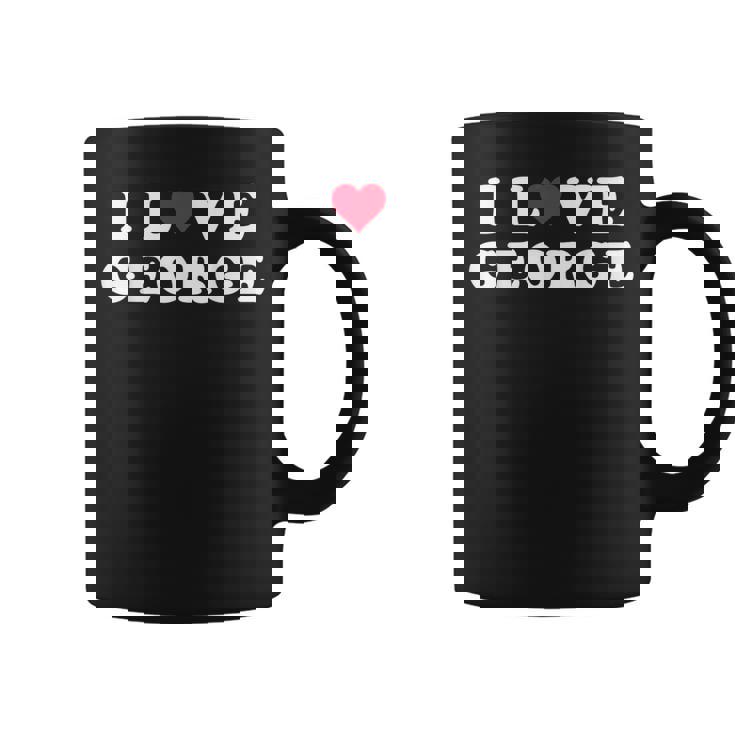 I Love George マッチング ガールフレンド&ボーイフレンド ジョージネーム コーヒーマグ