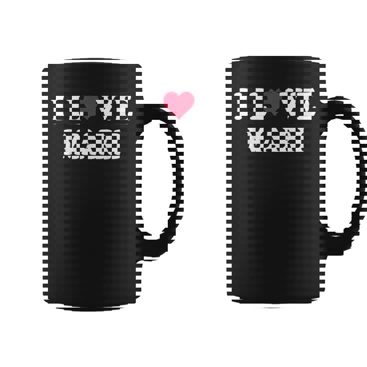 I Love Mari Matching Novia & Novio Mari Nombre Taza de café