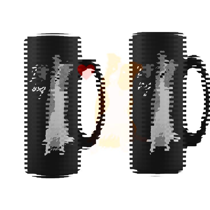 I Love My & Red Merle ボーダーコリー ドッグラバー。 コーヒーマグ