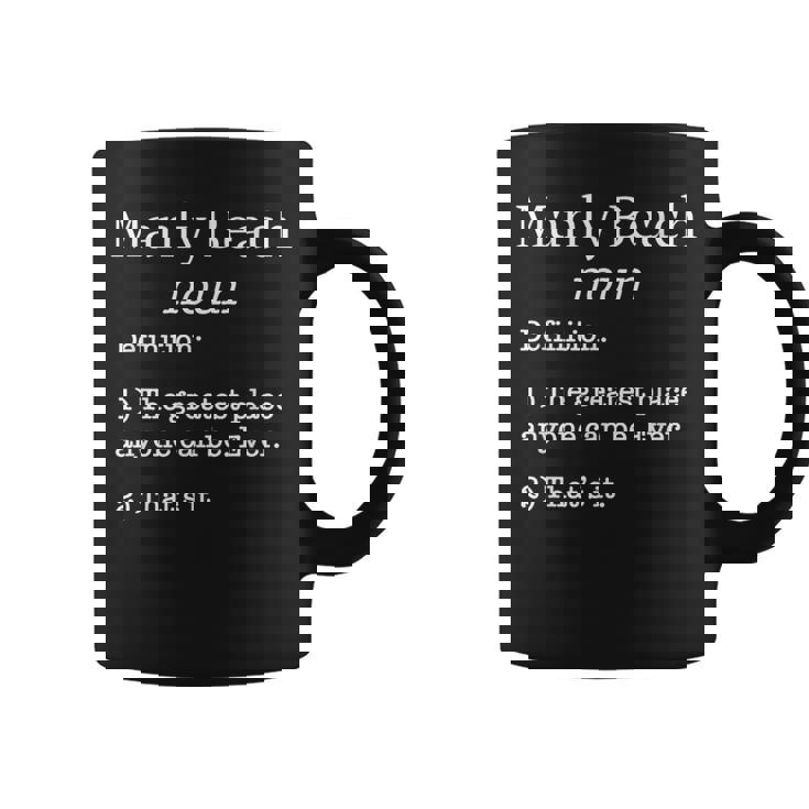 Manly Beachのお土産面白い偽の定義のデザイン コーヒーマグ