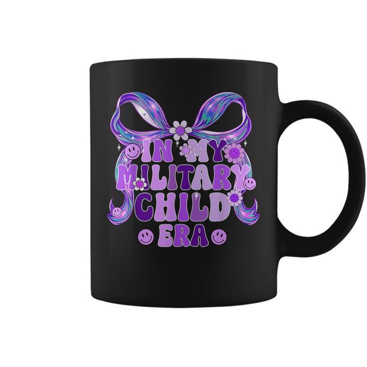 In My Military Child Era Coquette Bow Purple Up For Military Coffee Mug