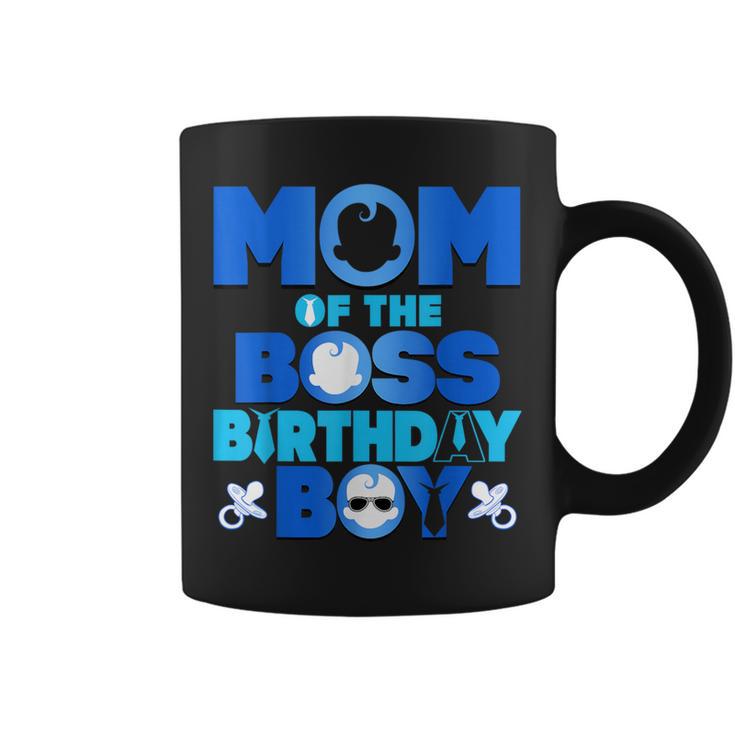 Mom Of The Boss Birthday Boy Baby Family Party Decoration Coffee Mug