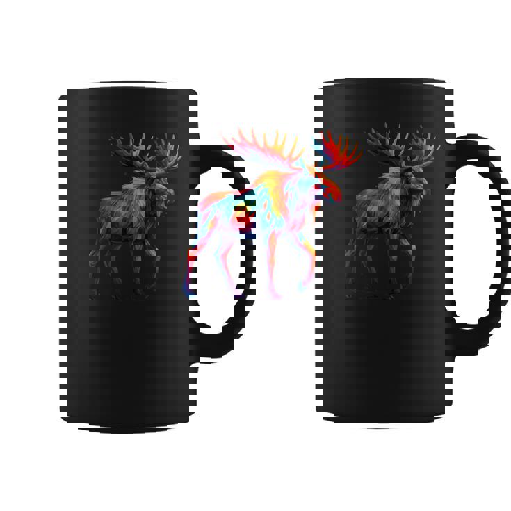 Moose Paint Drip Zoo Favorite Animal Alaska Canada Coffee Mug