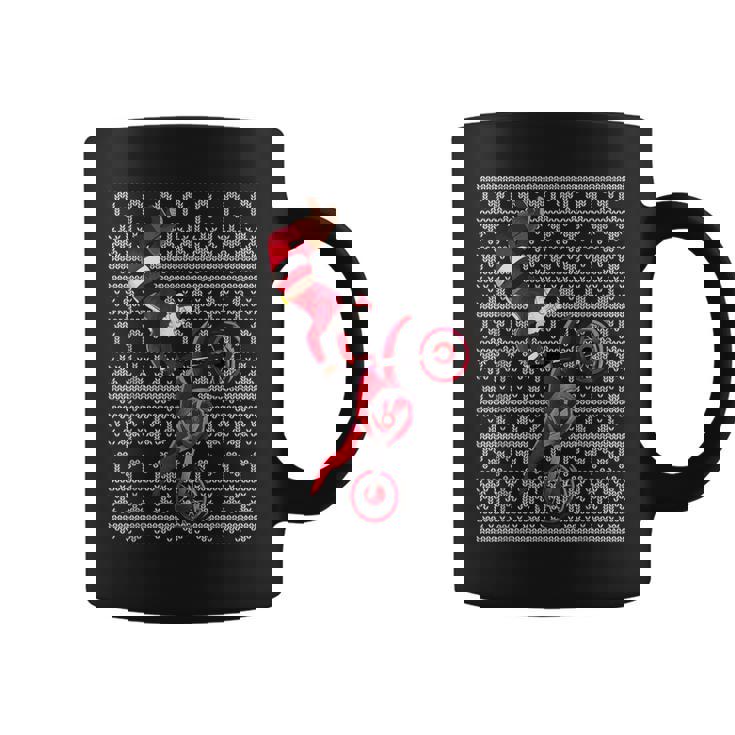 Motocross Santa Claus Dirt Bike Freestyle Ugly Christmas Coffee Mug