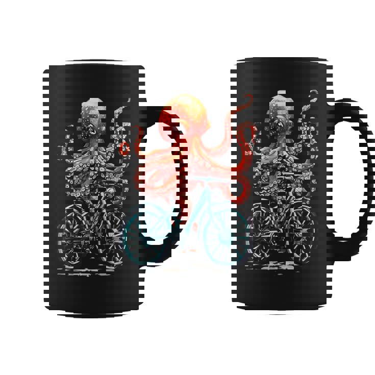 Octopus On Bicycle Cycling Squid Road Bike Cyclist Coffee Mug