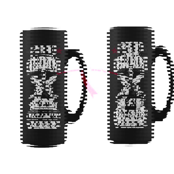 Oral Cancer Warrior Awareness リボン Proud Grandmom Of An Oral Cancer Warrior コーヒーマグ