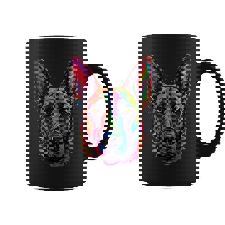 Pastor Belga Malinois Colorido Maligator Taza de café