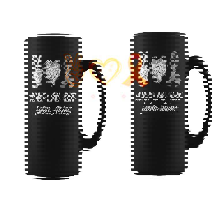 Peace Love Cure 白血病 意識啓発 男性 女性 子供 白血病 コーヒーマグ