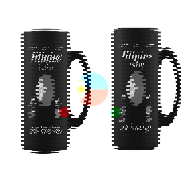 Philippines Is Calling And I Must Go フィリピン国旗シャツ コーヒーマグ