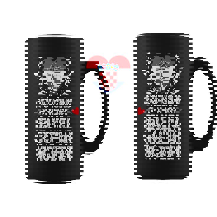 Proud Husband Of Beautiful Croatian Wife Croatia Flag Coffee Mug