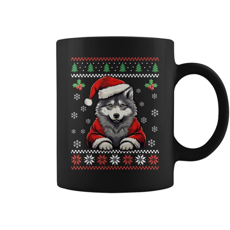 Pull De Noël Moche Loup Pour Adultes Et Enfants Tasse