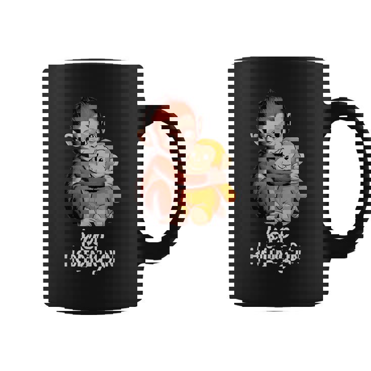 Punch Keep Holding On Cute Baby Monkey グラフィック コーヒーマグ