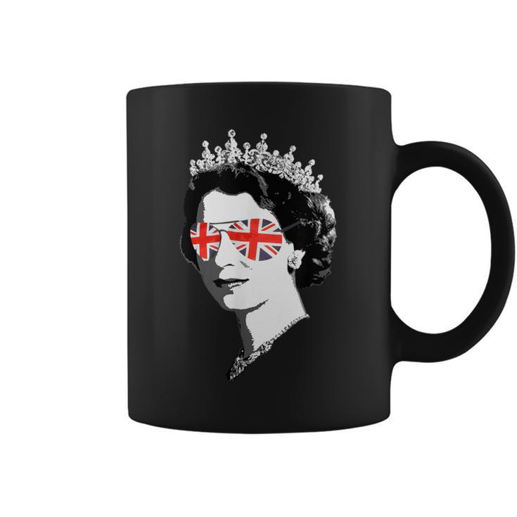 Queen Elizabeth Iiunglasses British Crown エリザベス女王 Meme コーヒーマグ