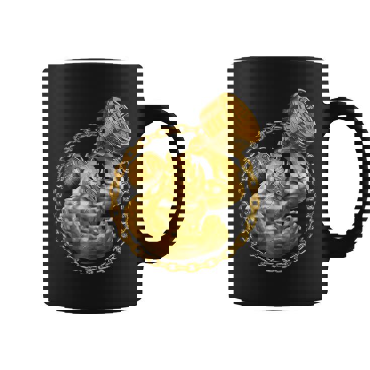 Rhino Beast ワークアウト ゴールド フィットネス ジム 動物 筋肉 ダンベル コーヒーマグ