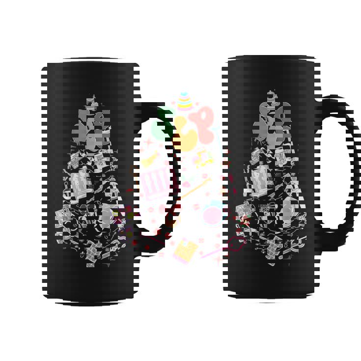 SLP Christmas Tree Speech Language Pathologist OT PT Xmas Coffee Mug