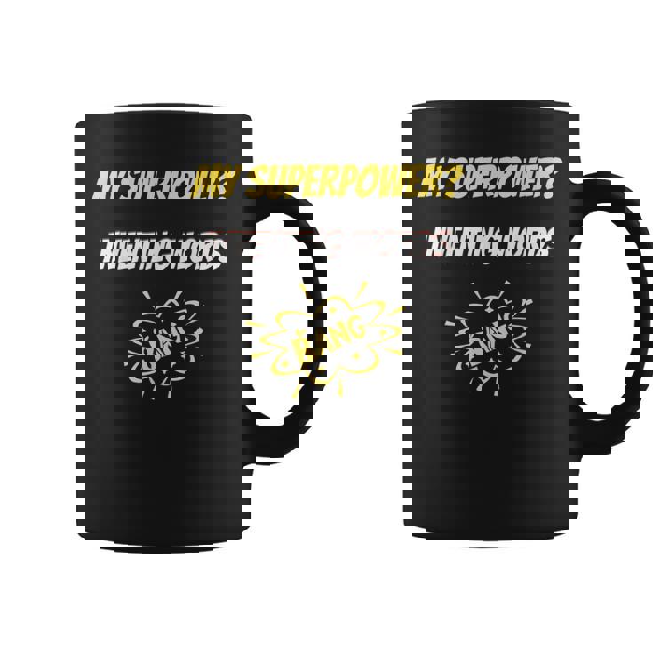 My Superpower Inventing Words Comic Style Superpower Coffee Mug