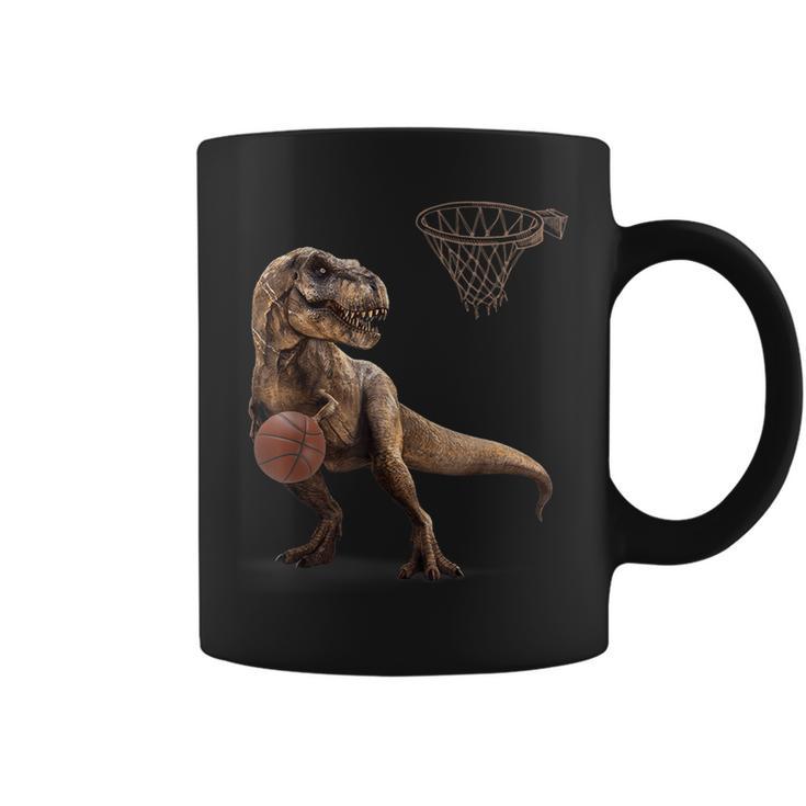 T Rex 恐竜 バスケットボール 面白い恐竜フープ コーヒーマグ