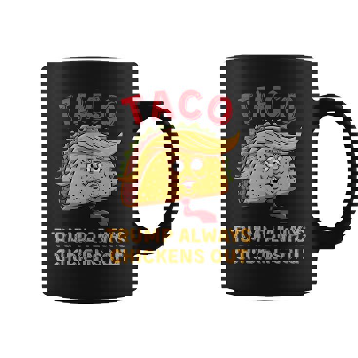 Taco Trump Always Chickens Out アンチトランプニックネーム コーヒーマグ