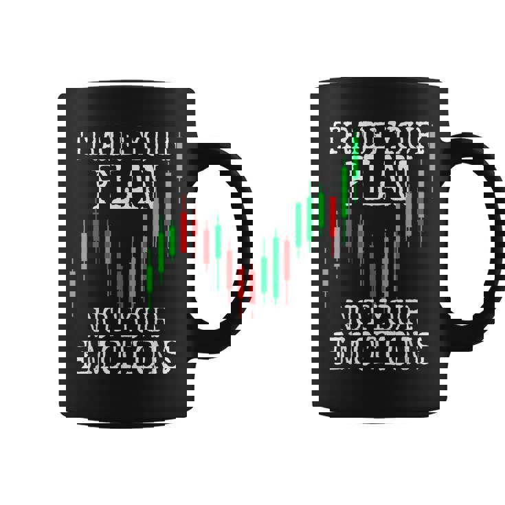 Trade Your Plan Not Your Emotions トレーディング投資家トレーダー株式証券取引所 コーヒーマグ