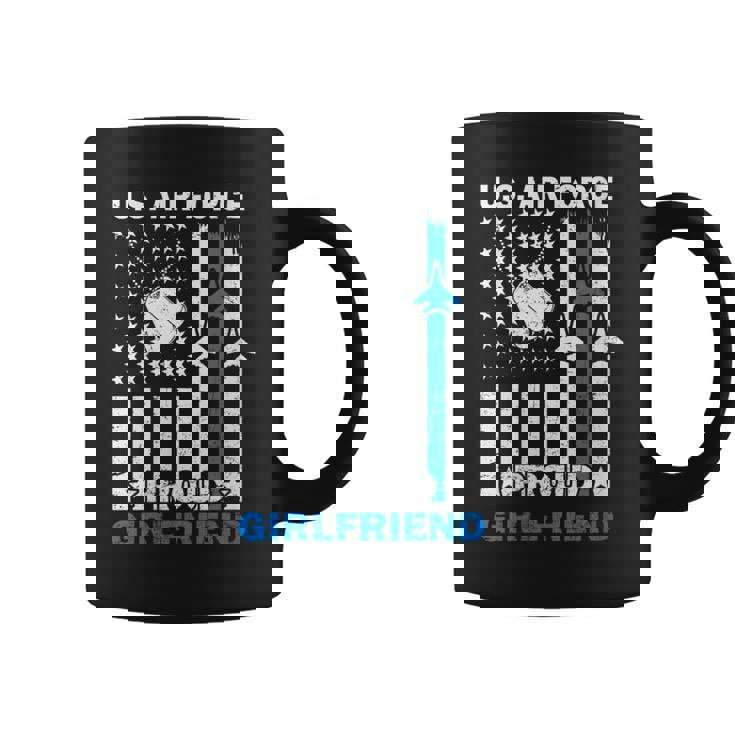 US Air Force USAF Veteran Proud Girlfriend Family Matching Coffee Mug