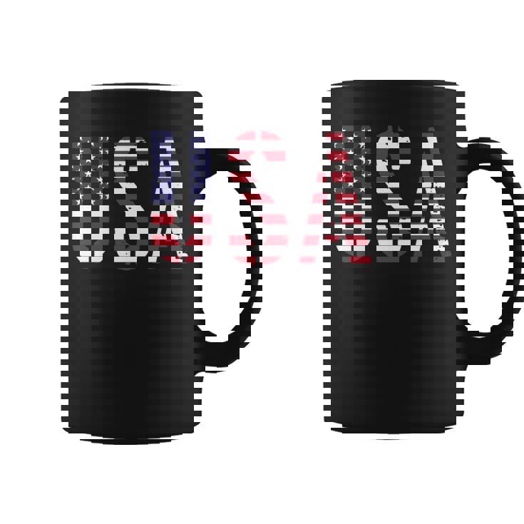 Usa アメリカの国旗の色のアメリカ 長袖tシャツ コーヒーマグ
