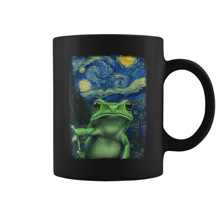Van Gogh Nuit Étoiléeelfie Grenouille Tasse