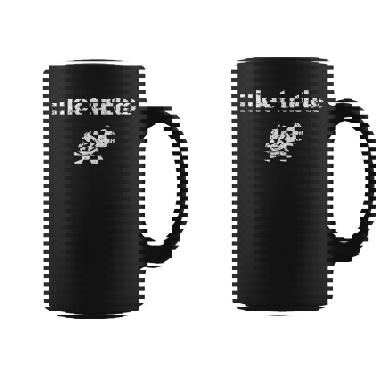 Vintage I Like Turtles Turtle Pet For Turtle Lovers Coffee Mug