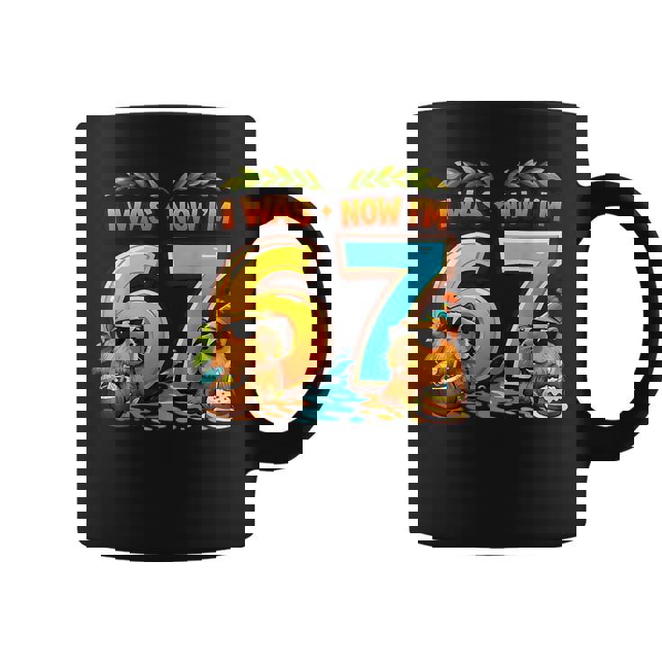 I Was 6 Now I'm 7 Birthday 67 Meme Capybara キッズ 男の子 女の子 コーヒーマグ